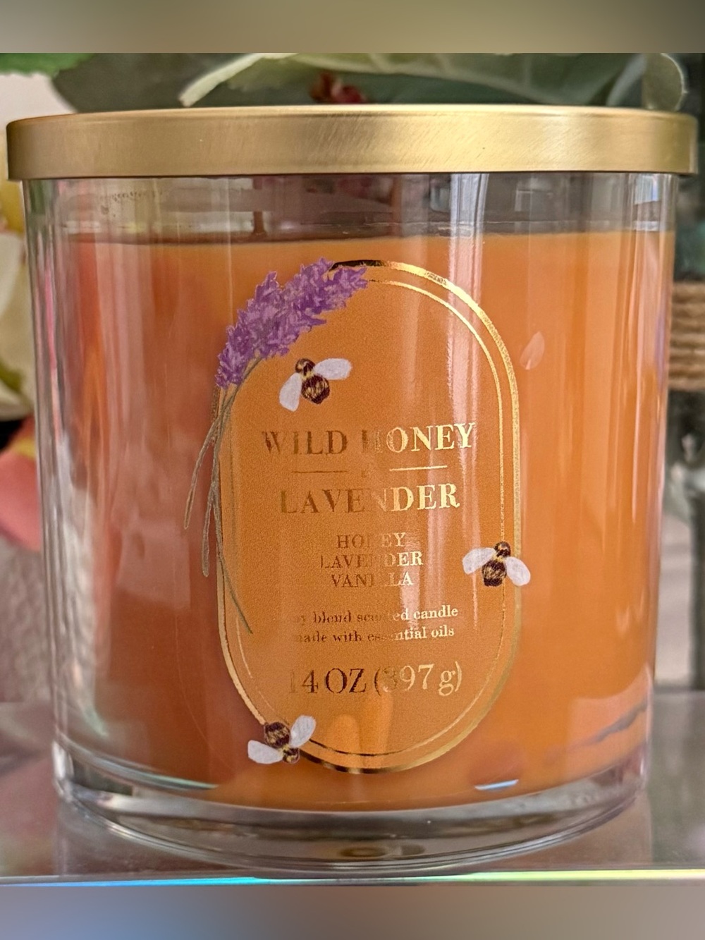 🆕 🍯 SONOMA “WILD HONEY & LAVENDER “ 3-WICK SCENTED SOY WAX CANDLE. BRAND NEW.